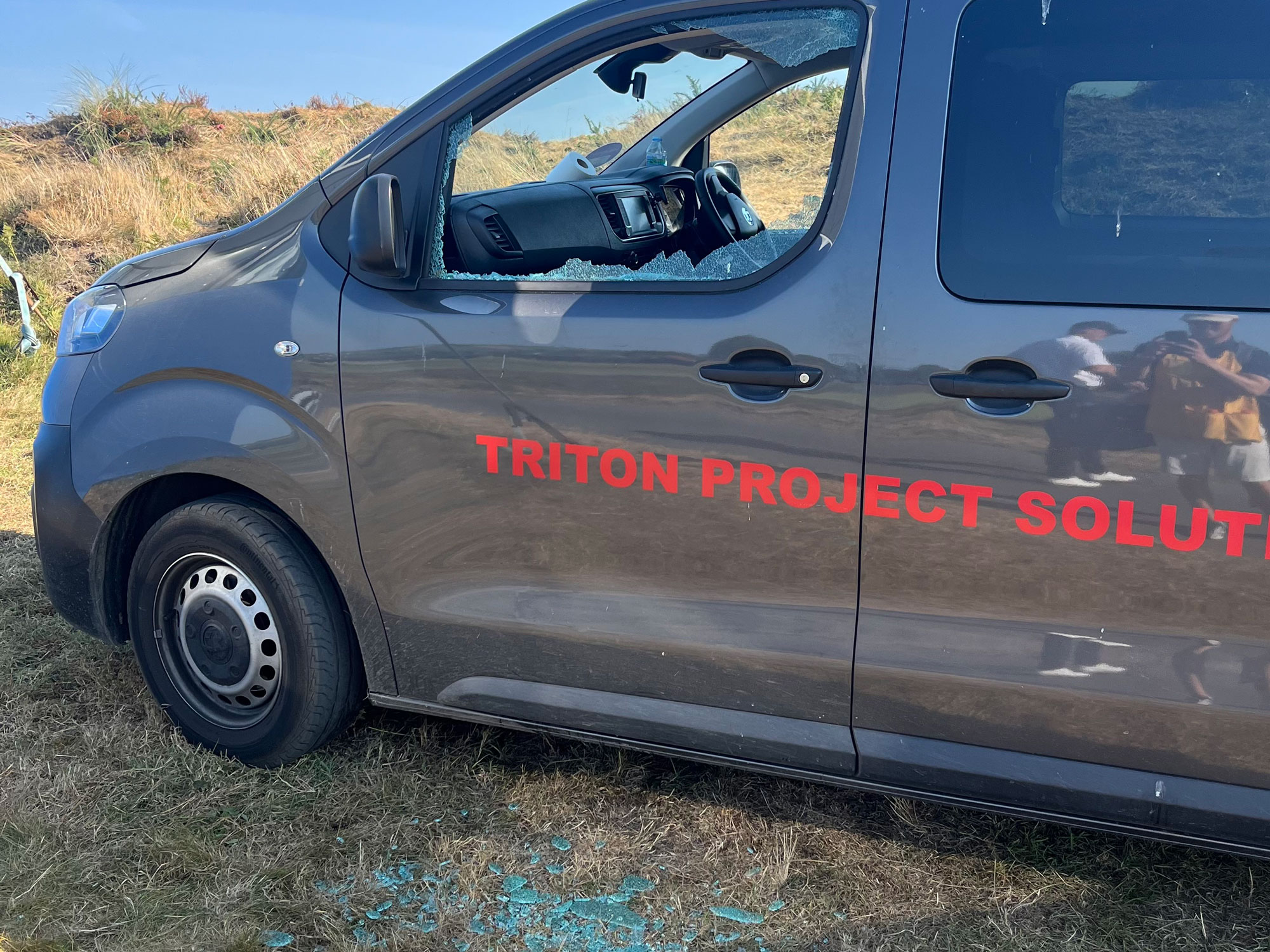 Van window smashed at Royal County Down