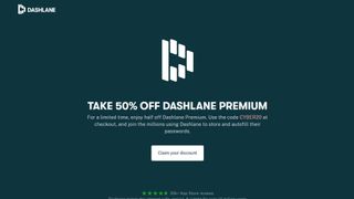 Captura de tela do site do Dashlane