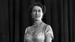 Queen Elizabeth II wearing a gown designed by Norman Hartnell for her Coronation ceremony