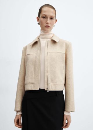Zipper decorative seams jacket - Women