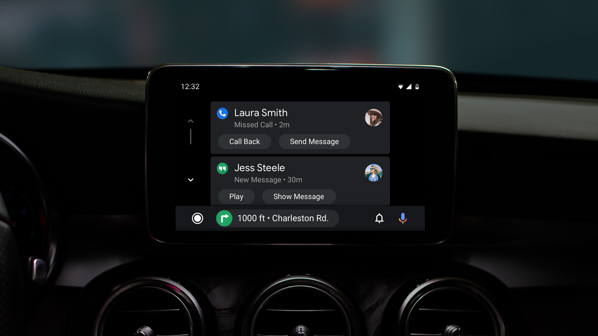 Android Auto's new interface, featuring dark mode, is rolling out from