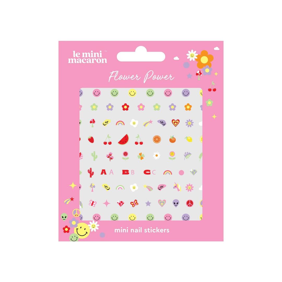 Le Mini Macaron Flower Power Mini Nail Stickers