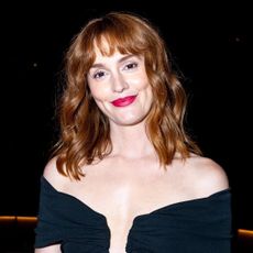 Leighton Meester attends an Urban Jürgensen event in an off-the-shoulder little black dress.