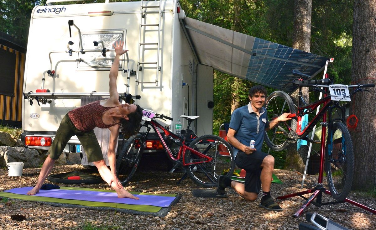 Maintaining the bodies and bikes require constant dedication. Some pro racers rely on massage therapists and some need mechanics but for Mary and I the daily maintenance is just a part of our lifestyle.