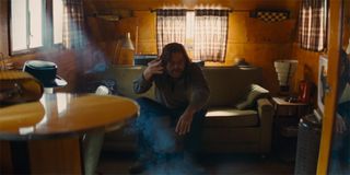 Rick Dalton freaking out in his trailer in Once Upon A Time In Hollywood