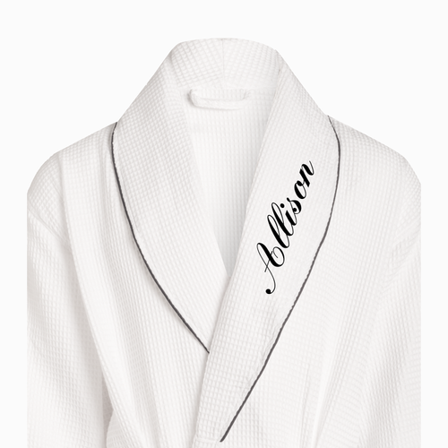 Custom Text Waffle Robe