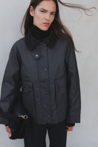 Jacke aus gewachstem Twill