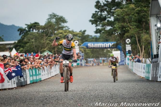 Daniel McConnell (Trek Factory Racing) finishing 4th