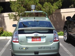 Photo of a Google car in Nevada