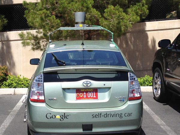 Photo of a Google car in Nevada