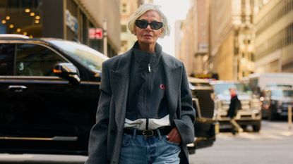 woman wearing street style outfit