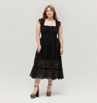 The Lace Ellie Nap Dress - Black Lace