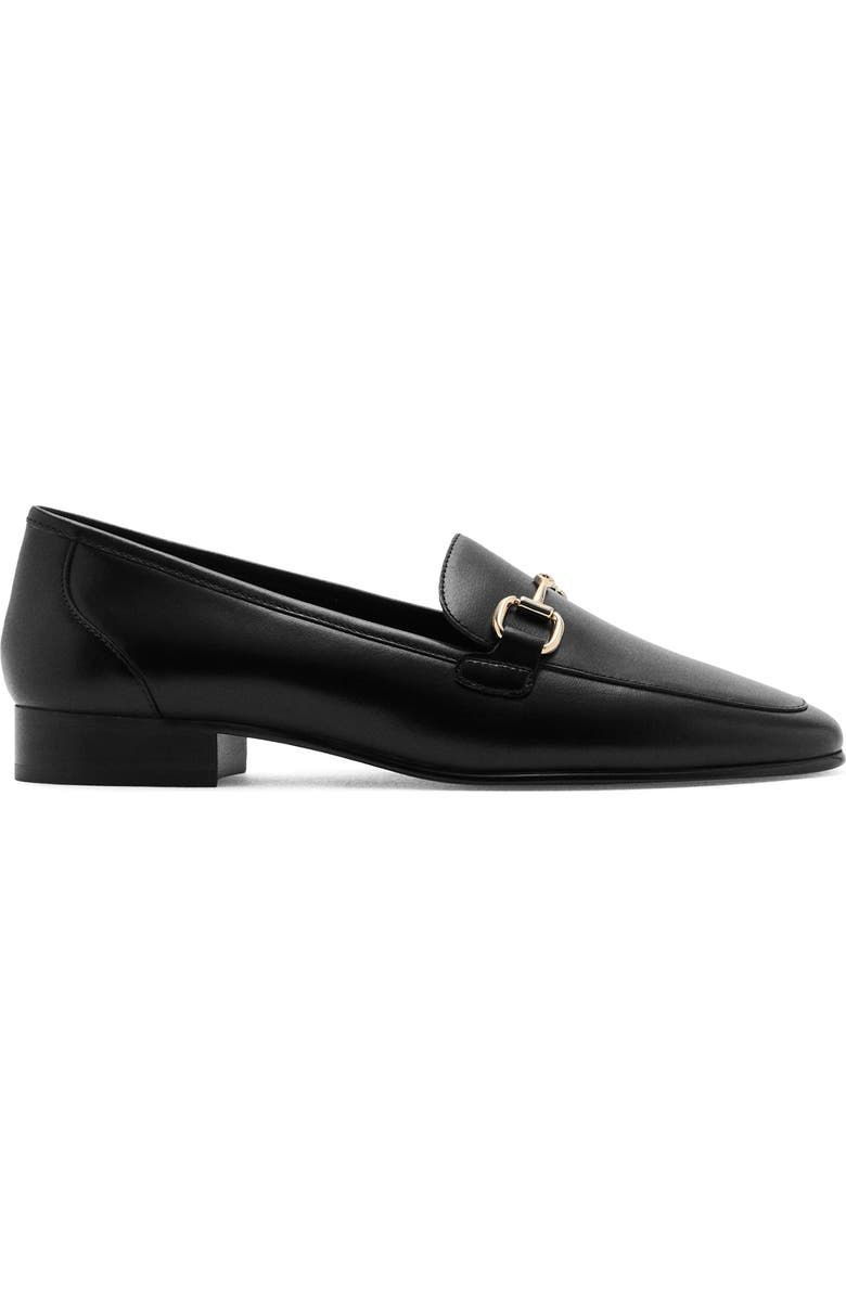Buckle Leather Apron-Toe Flat