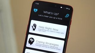 What's Up? mental health app on an Android phone