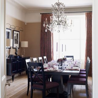 dining room with wooden flooring
