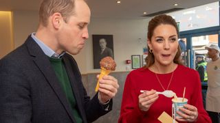 Kate Middleton and Prince William enjoy ice cream
