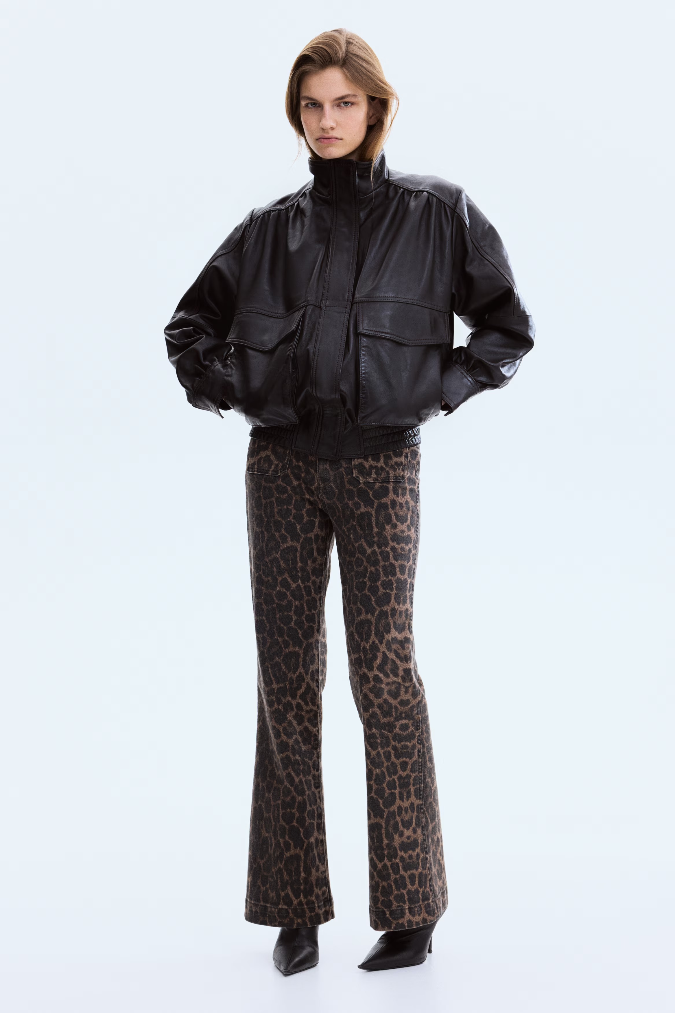 hm, flared high jeans