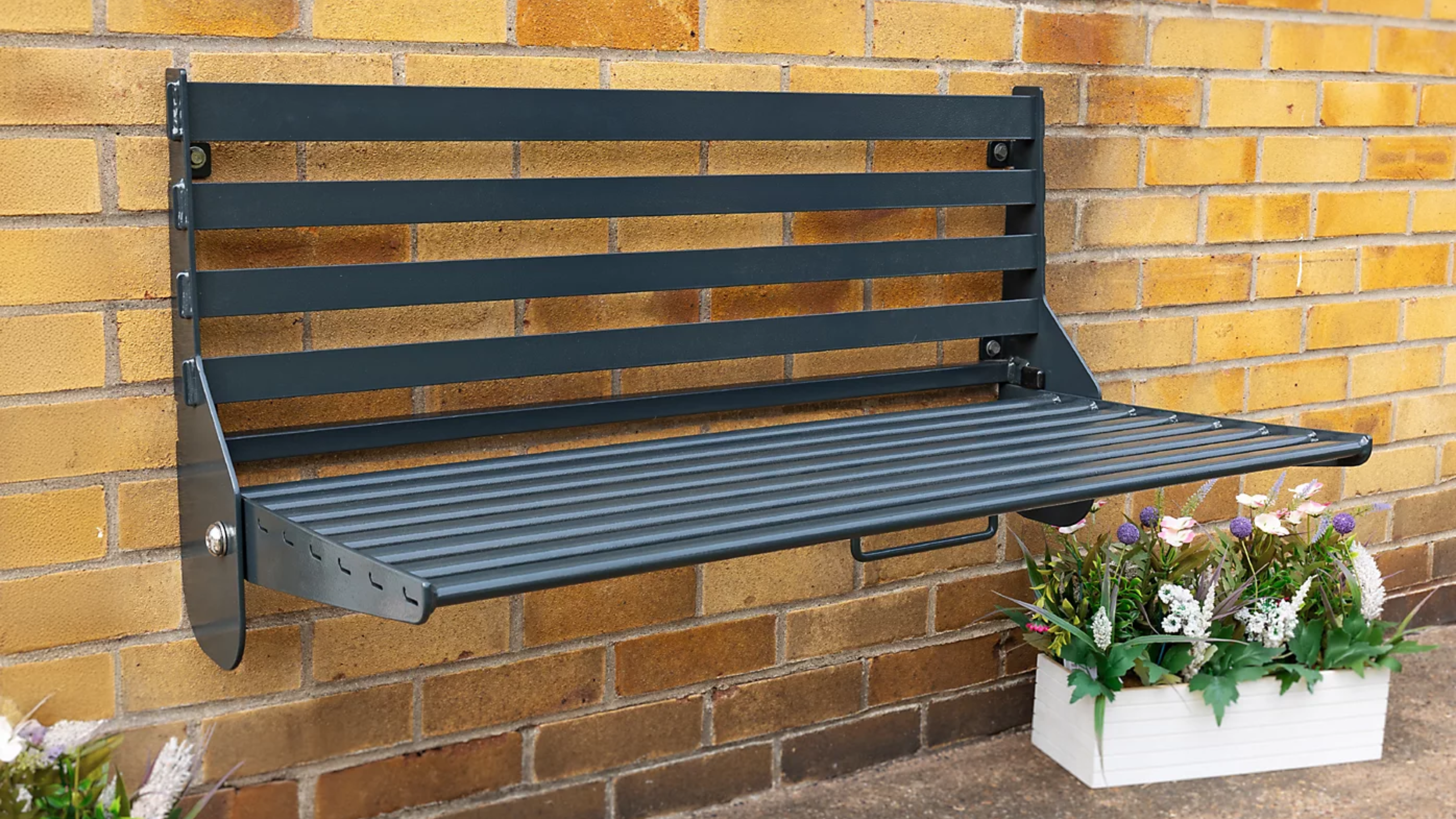 foldaway wall-mounted bench
