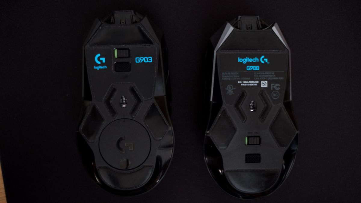 Logitech G903 (left) vs Logitech G900 (right)