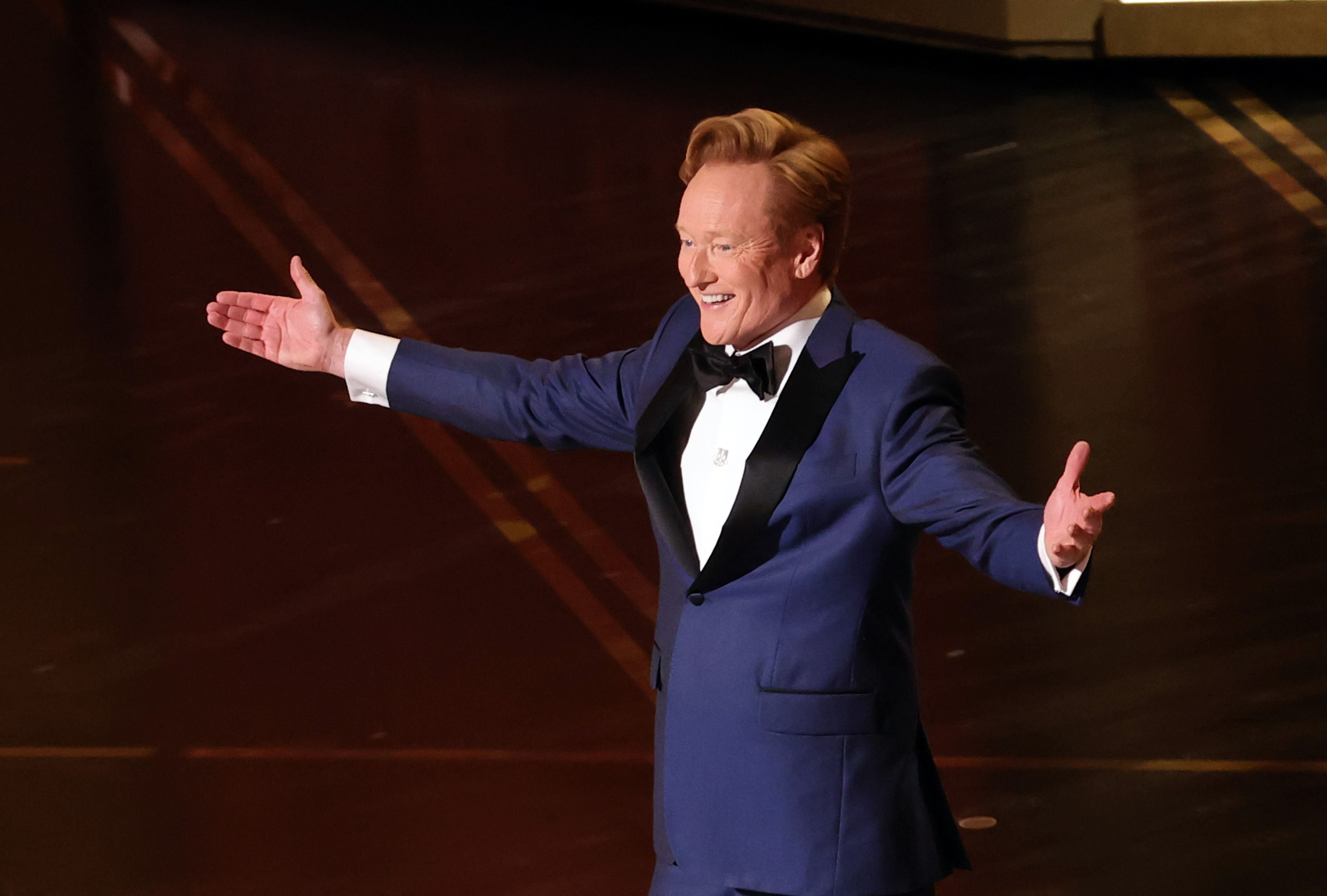 conan o'Brien speaks onstage during the opening monologue of the 98th Oscars at Dolby Theatre on March 15, 2026 in Hollywood, California
