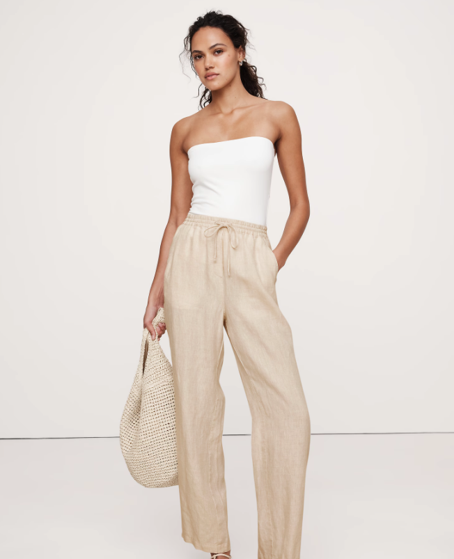 Banana Republic, Linen Pull-On Ankle Pant