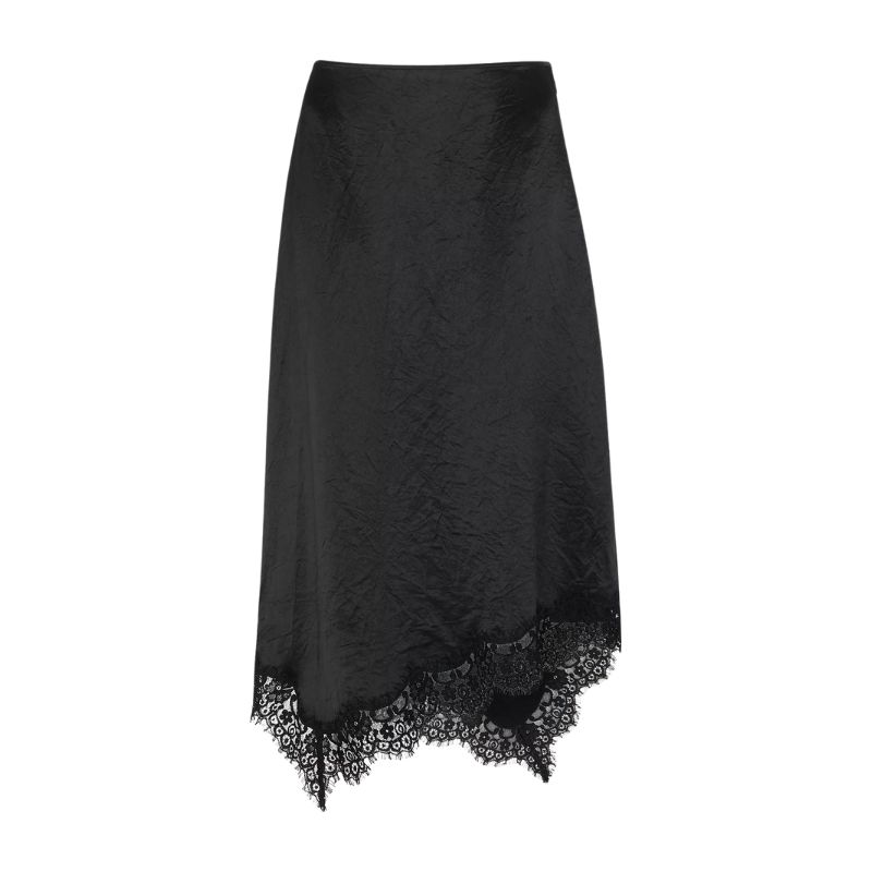 A cutout of black lace slip skirt by Whistles