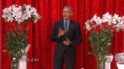 President Obama send Valentine's message to Michelle. 