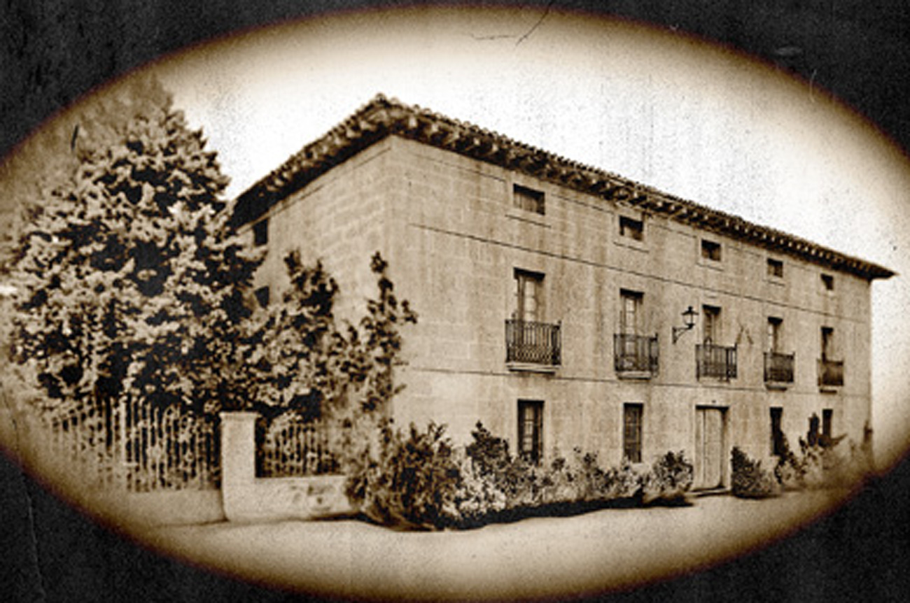 Vintage photo of old house