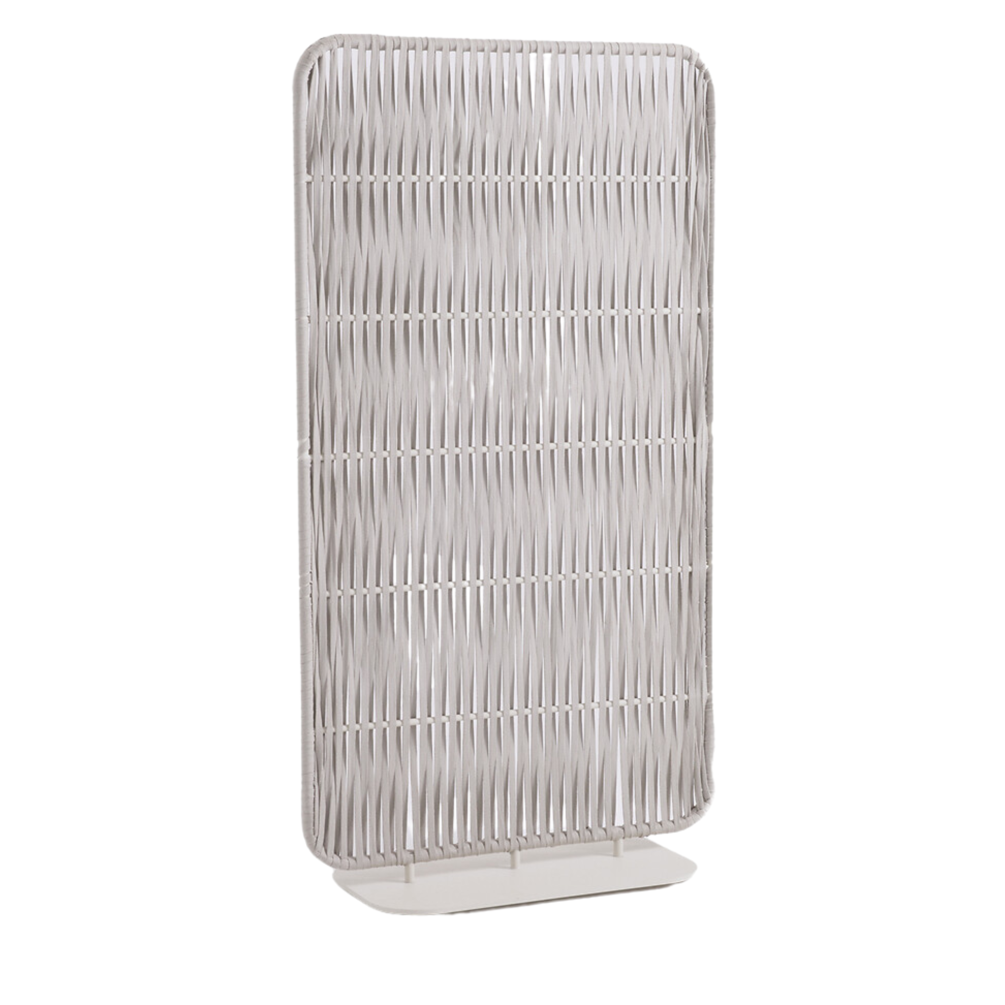 white woven privacy screen