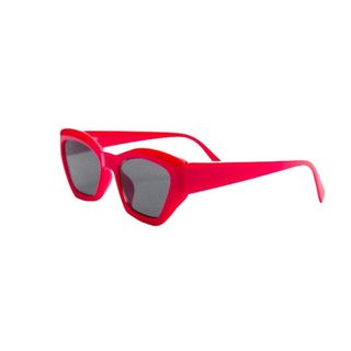 Pair of red cat eye sunglasses