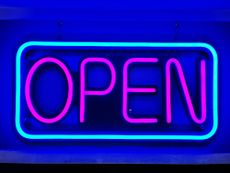 neon open sign
