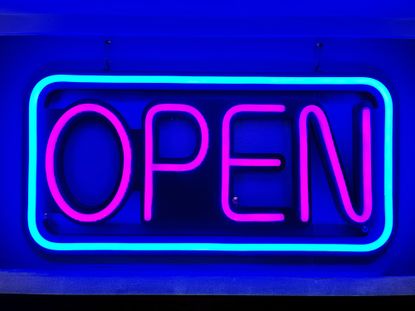 neon open sign