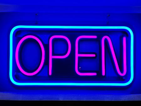 neon open sign