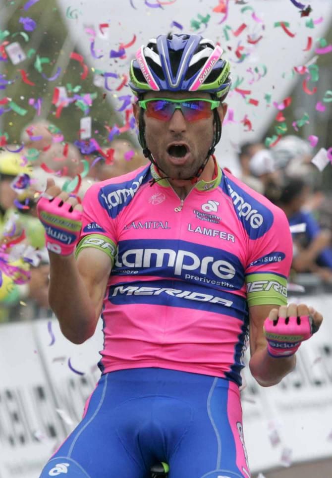 Diego Ulissi (Lampre-Merida) timed his effort well on Superga.