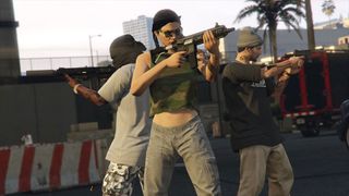 Three characters in GTA 5 Online