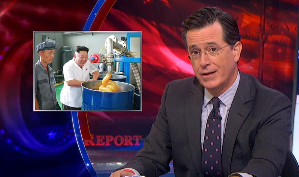 Stephen Colbert mocks Kim Jong Un&amp;#039;s giddiness over North Korean lube