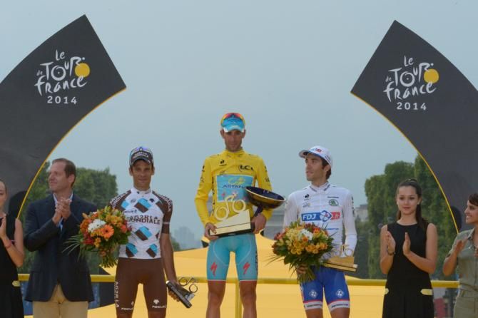 Thibaut Pinot (FDJ) looks wantingly at the top step of the podium