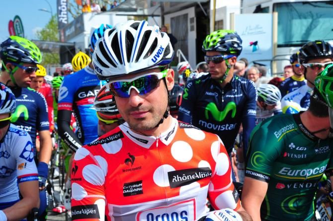 Mountains leader Thomas Damuseau (Argos-Shimano) on the start line for stage3
