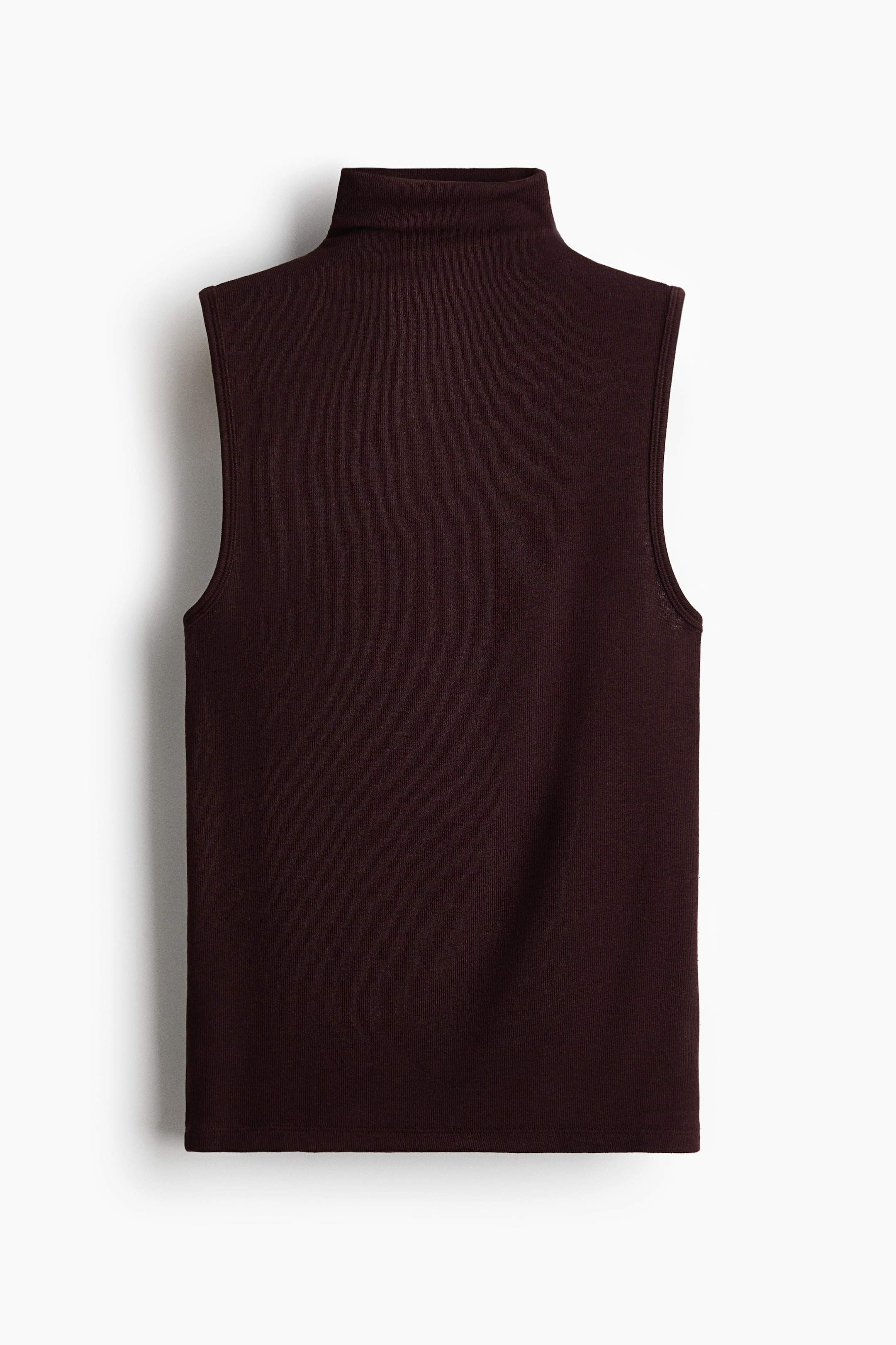 Sleeveless Turtleneck Top - Black