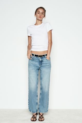 Z1975 High Waist Cropped Straight Jeans