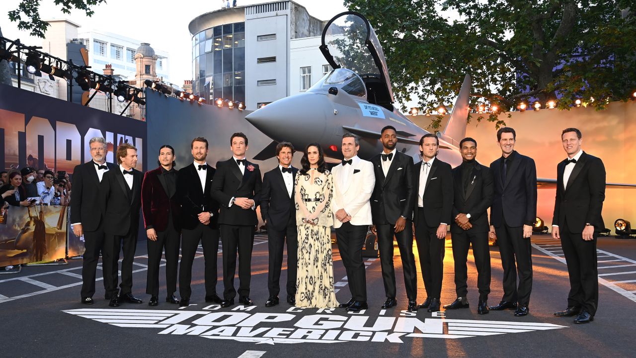 The cast of Top Gun: Maverick at London premiere