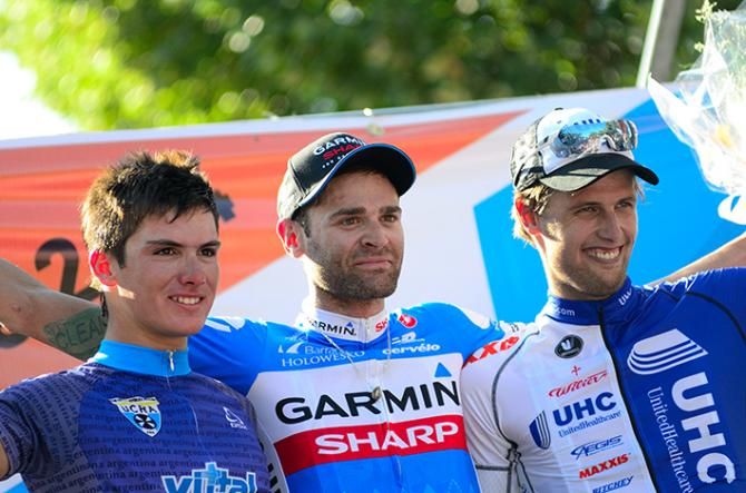 Phil Gaimon won stage 1 of the Tour de San Luis ahead of Emiliano Contreras and Marc de Maar.