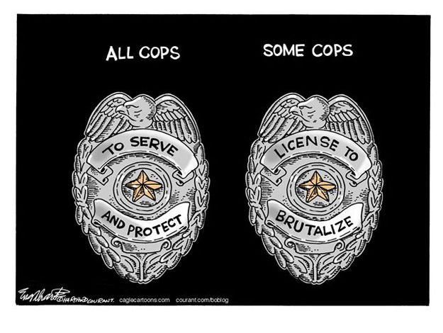 Editorial cartoon U.S. police