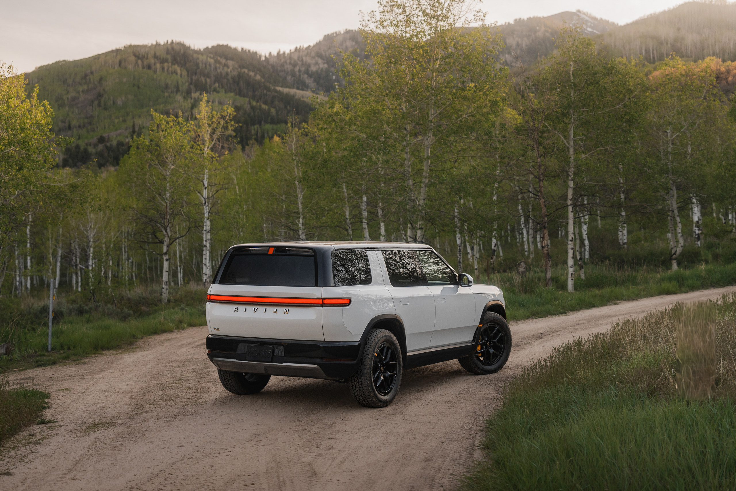 On the trail in the Rivian R2