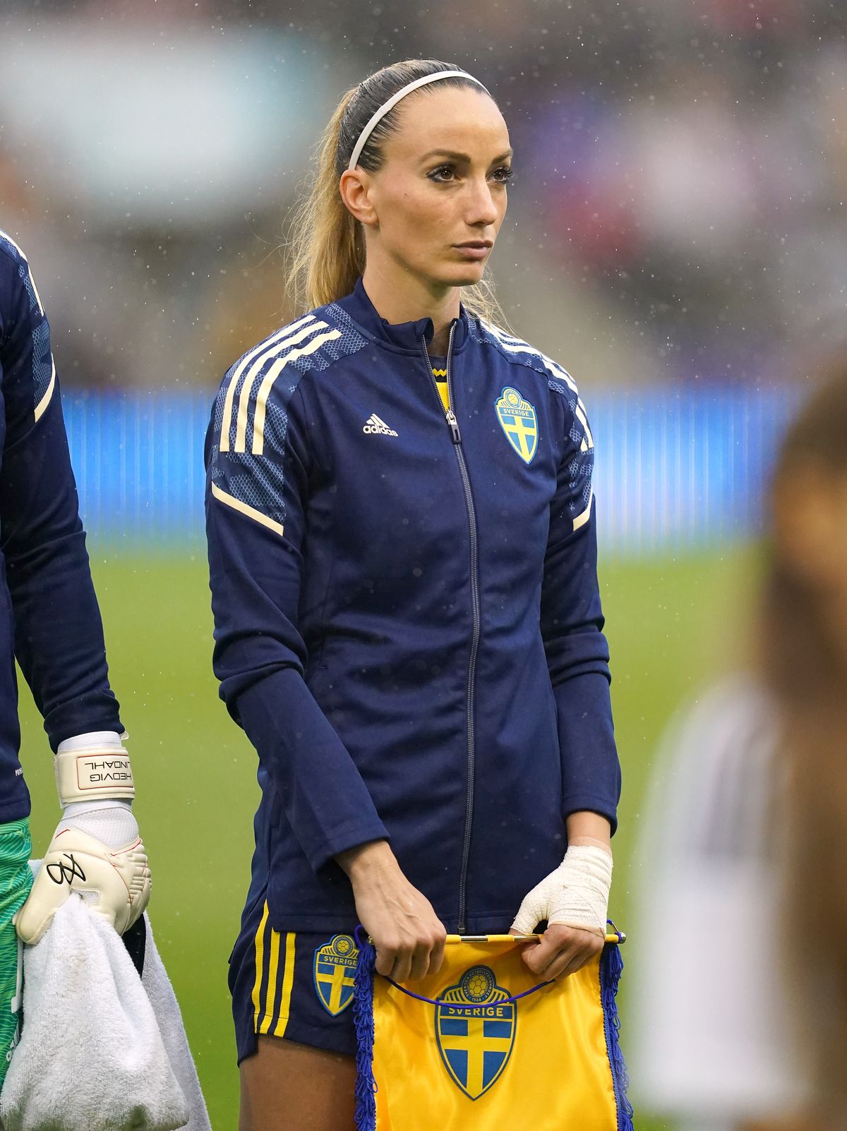 Kosovare Asllani before Sweden’s Euro 2022 game against Belgium