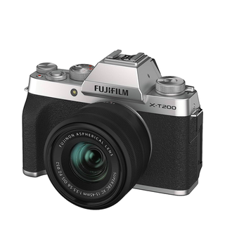 Fujifilm X-T200 camera on a white background