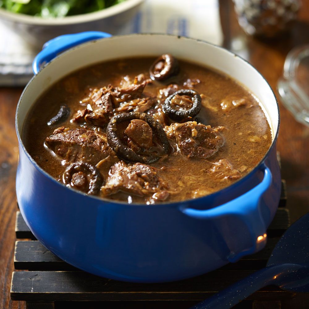 This beef stout and shiitake mushrooms stew is the perfect winter warmer for a cold evening