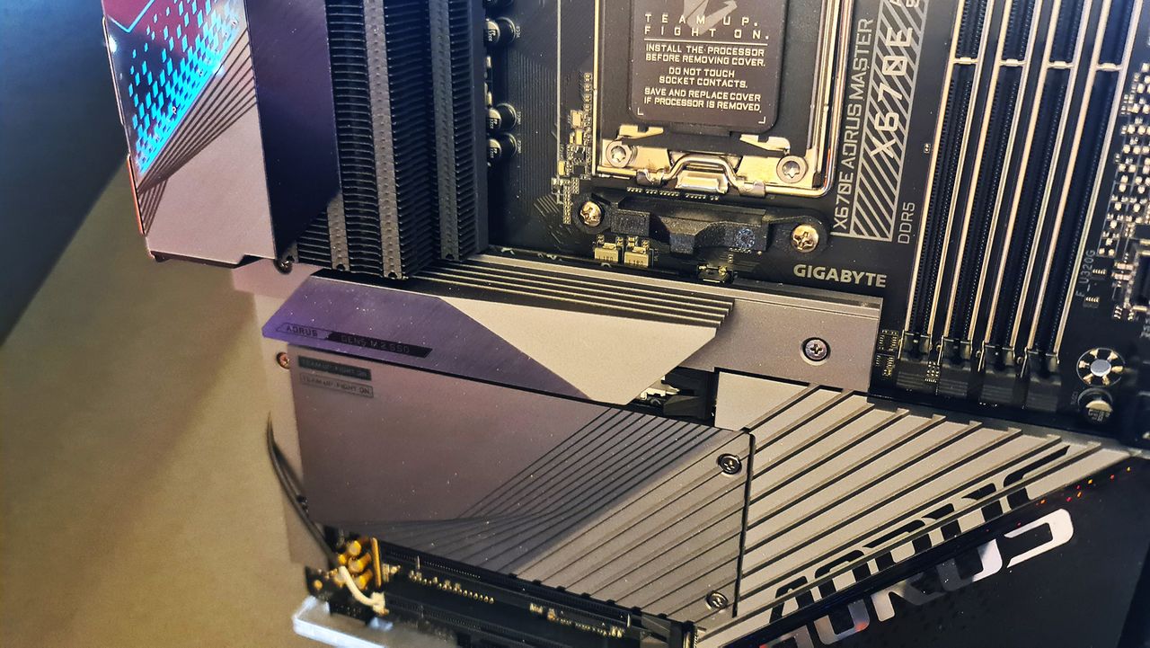 PCIe 5.0 SSD cooling on display at Computex 2023.