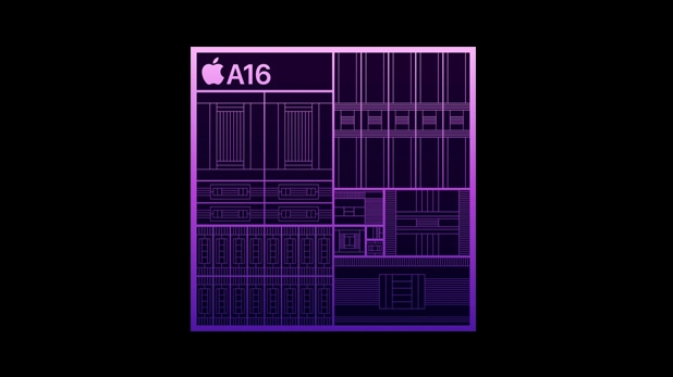 A picture of the A16 Bionic chipset
