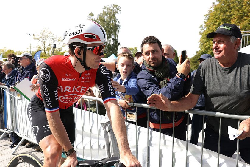 FOURMIES, FRANCE - SEPTEMBER 14: Arnaud Demare of France and Team Arkea - B&amp;B Hotels prior to the 92nd GP de Fourmies / La Voix du Nord 2025 a 193km one day race from Fourmies to Fourmies on September 14, 2025 in Fourmies, France. (Photo by Rhode Van Elsen/Getty Images)